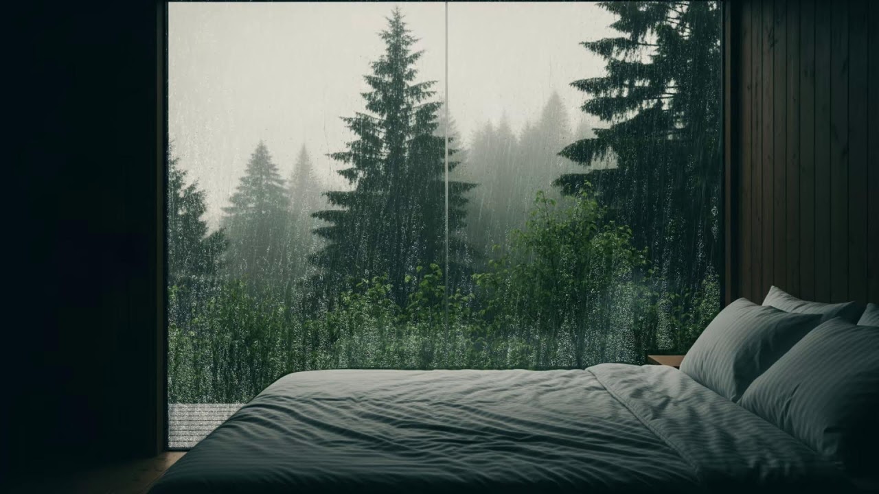 Calm Cabin Rain Sound Natural Gentle Ambience for Restful Sleep and Inner Peace