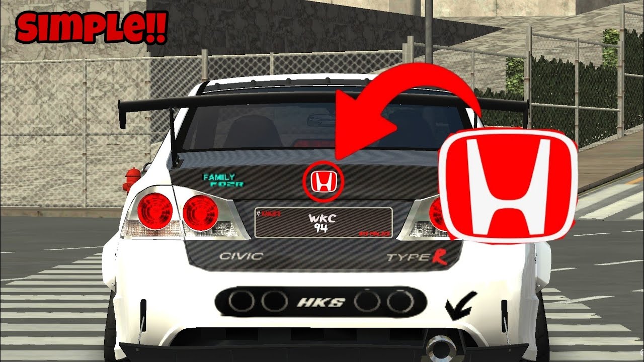 how to make logo honda!! | car parking multiplayer