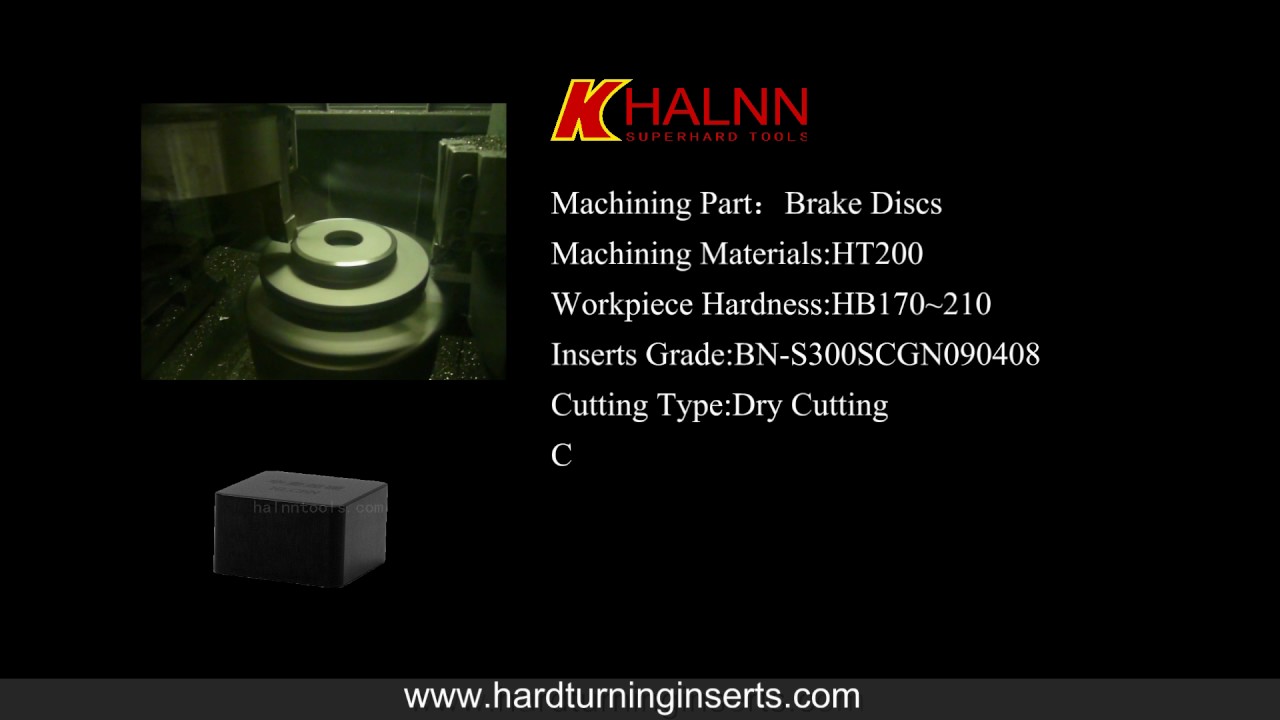 Finish Turning Brake Discs with Halnn Solid CBN Inserts with BN-S300