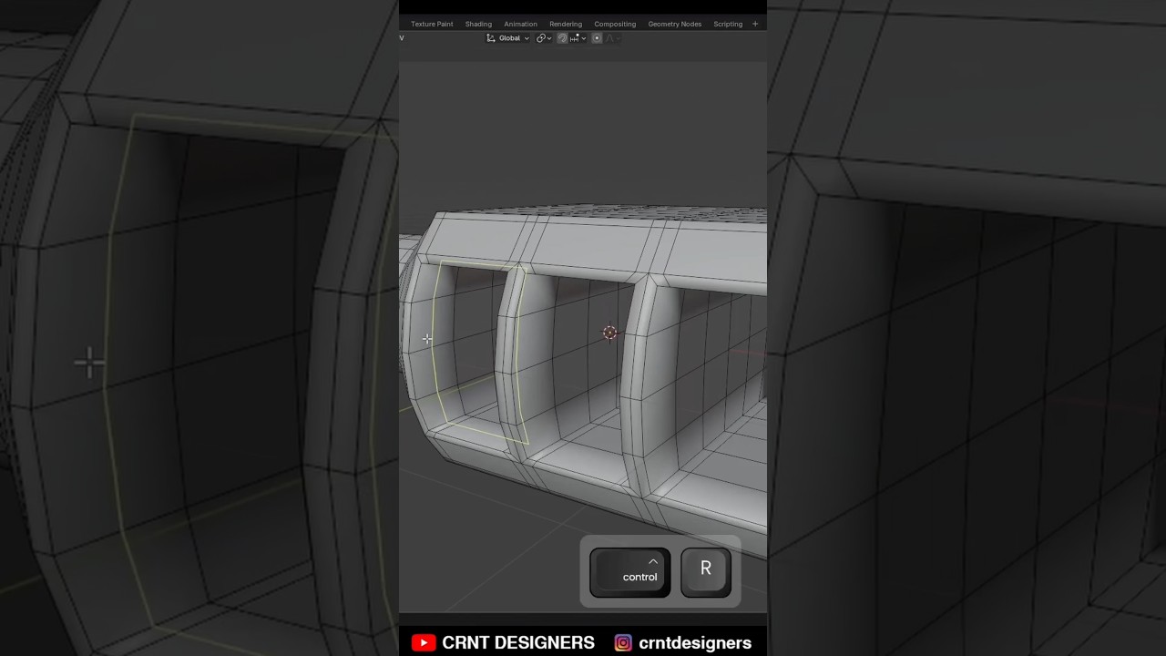 Blender Modeling - BM33 #blendermodeling #3dmodelingtutorial #shorts #hardsurfacemodeling