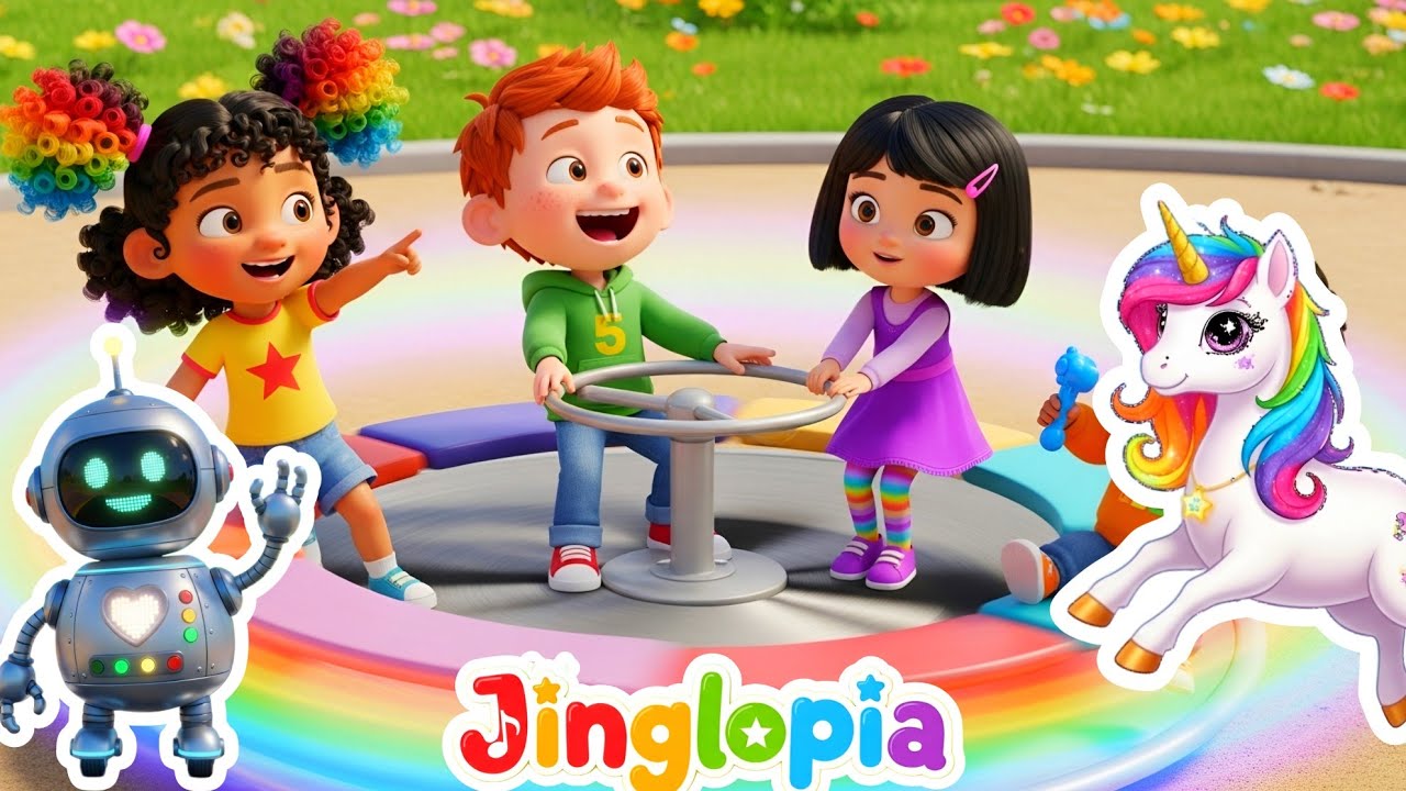 Roundabout Rainbow - Glitter Unicorn Song + More Nursery Rhymes for Kids & Toddlers