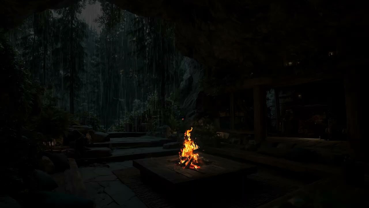 Rain Cave Relax | Quiet Night Cave Rain Sounds for Deep Relaxation, Sleep and Calm Thoughts