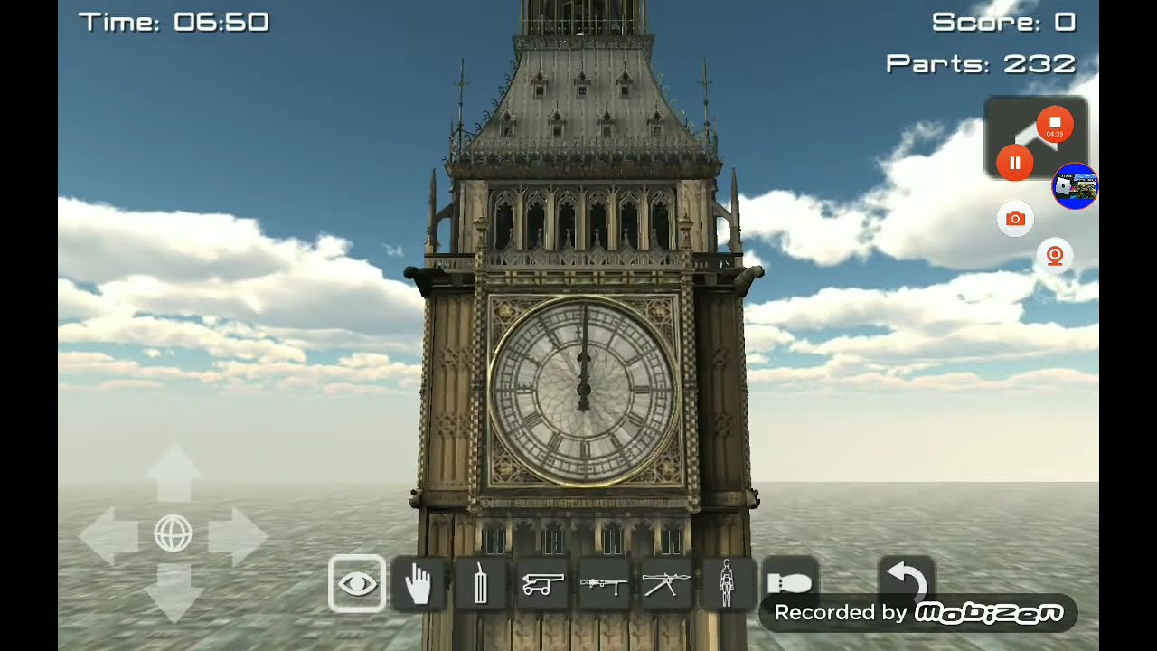 Demolition 3D: Big Ben Chiming 12 and blowing it up afterwards