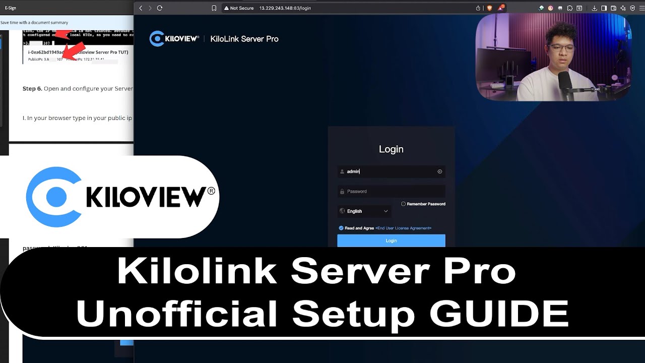 Kiloview P3 Mini |  How to setup Kilolink Server via AWS UNOFFICIAL GUIDE [Tagalog-English]