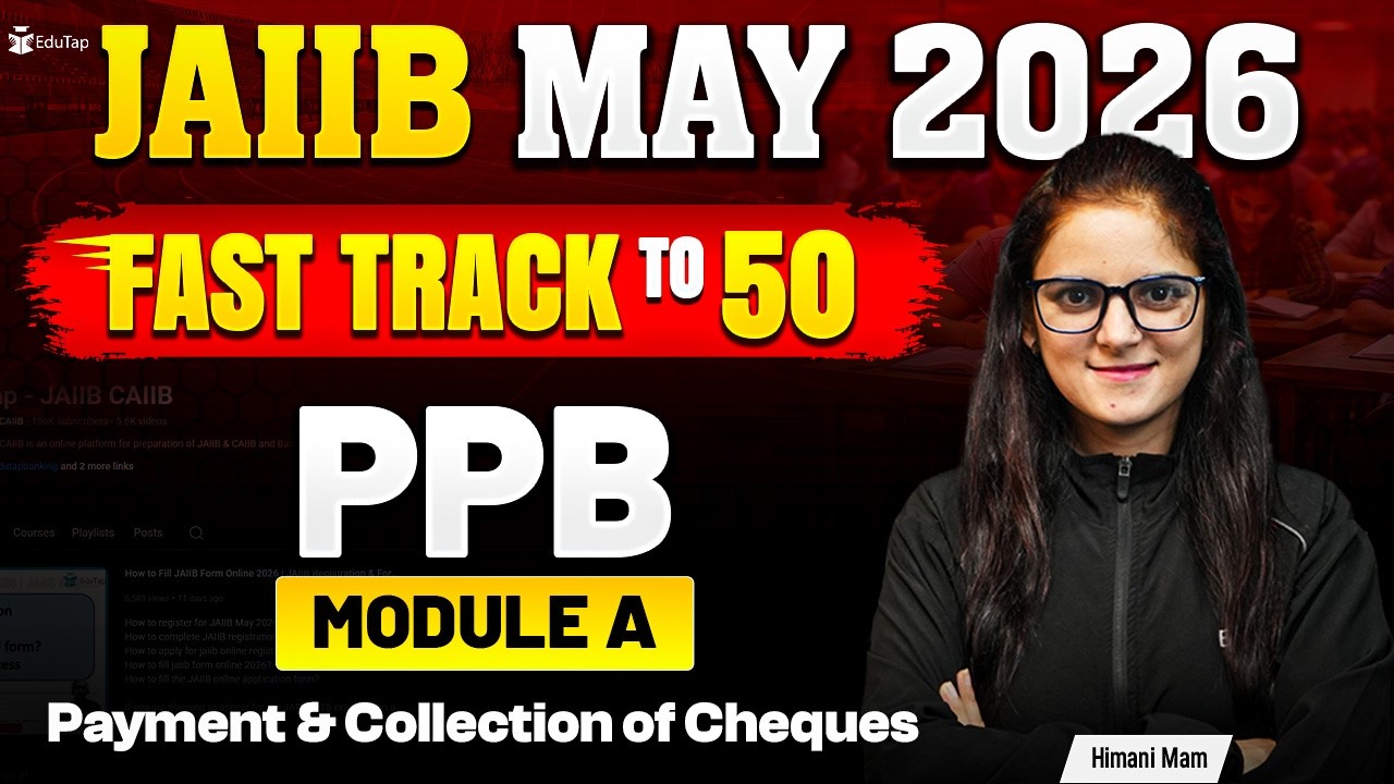 JAIIB PPB Free Online Classes 2026 | Payment & Collection of Cheques MCQ Practice | JAIIB May 2026