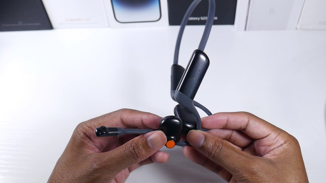 Oleap Pilot Open-Ear Headset 50dB Noise Canceling Boom Microphone & Lightweight!