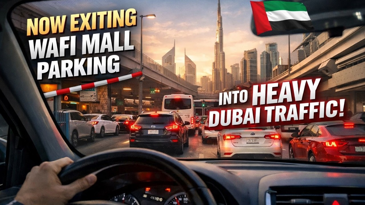 POV: Exiting Wafi Mall Parking into Heavy Dubai Traffic 🇦🇪 | Raw & Uncut Drive