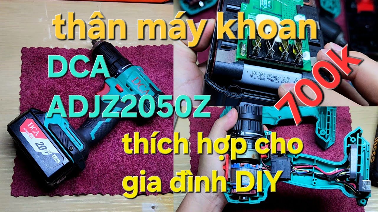 Máy khoan pin DCA ADJZ2050Z thích hợp cho gia đình anh em DIY