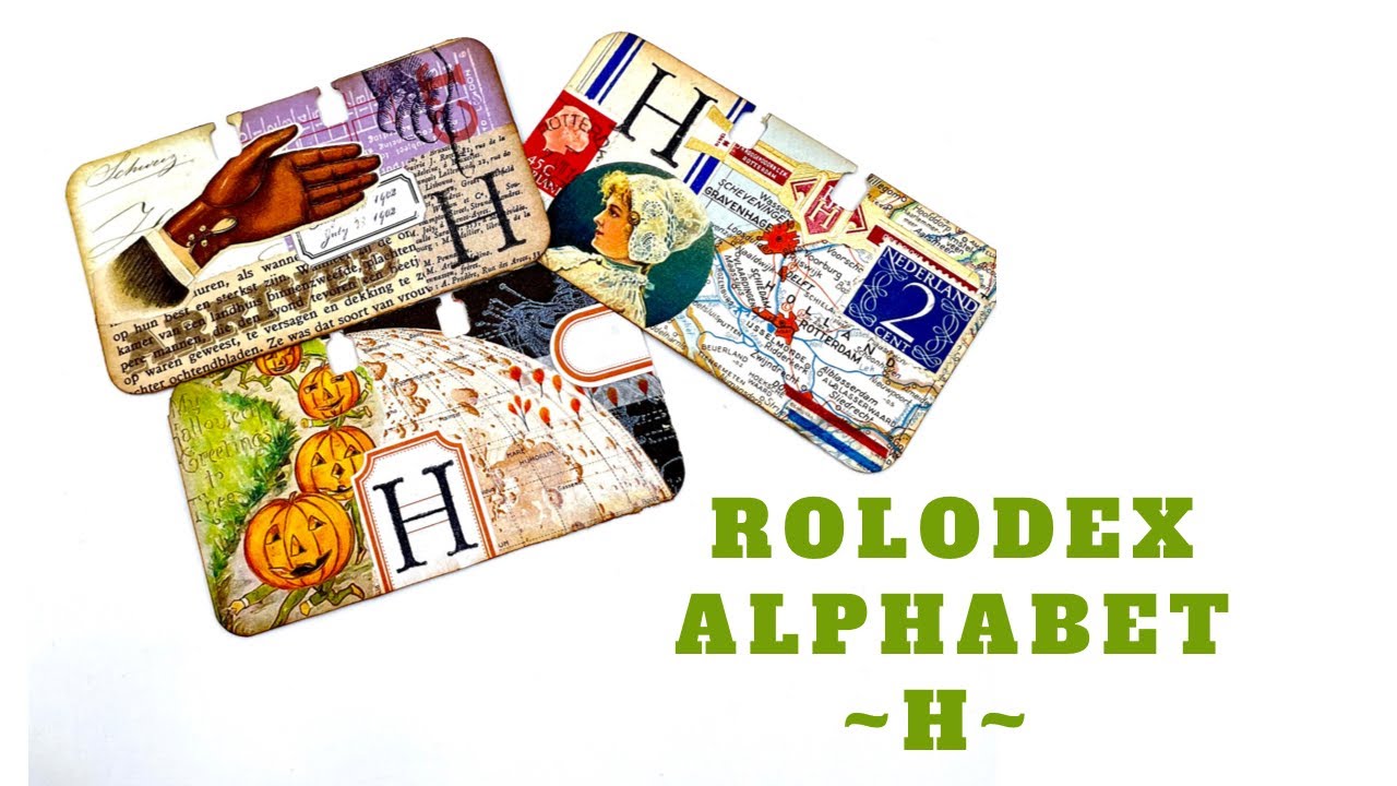 ROLODEX ALPHABET LETTER - H - #collagewithme #craftwithme #sevenplaza #rolodexart
