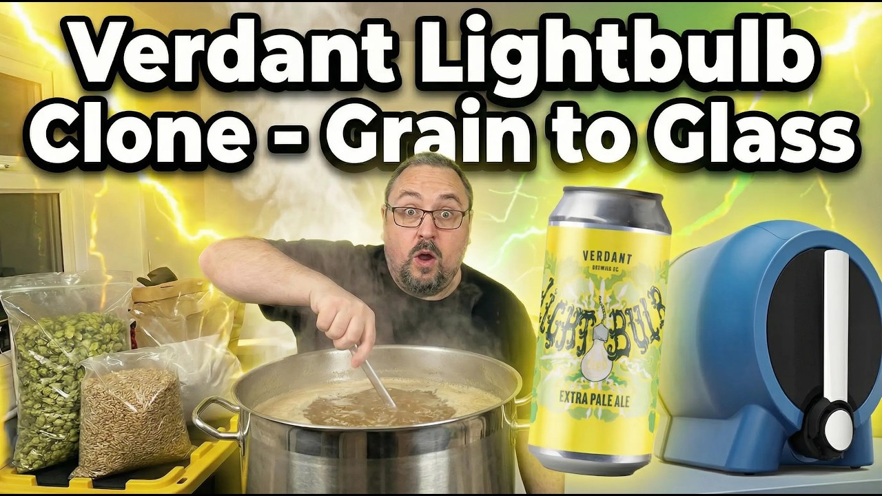 Пивоварение клона Verdant Lightbulb на Pinter 3 💡 | Рецепт домашнего пивоварения от зерна до гото...