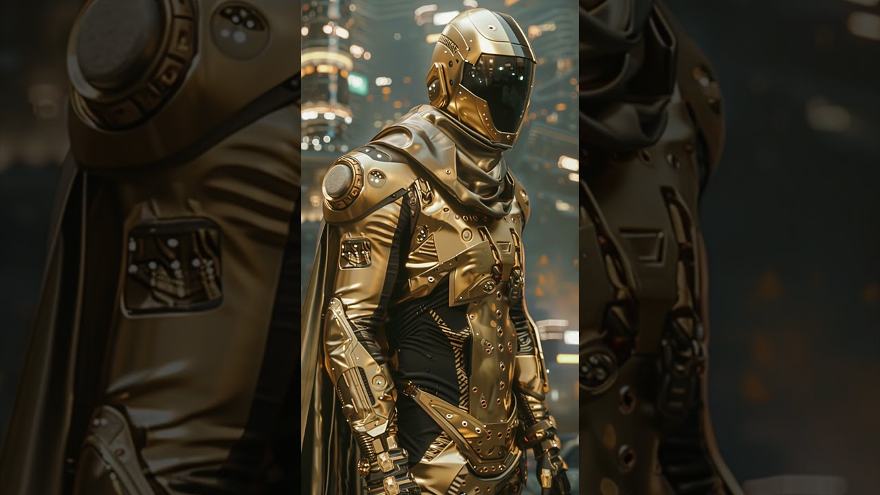 Gold Fashioned 3026 #golden #cyborg #fashion #future #city #scifi #electronicmusic #techno #house