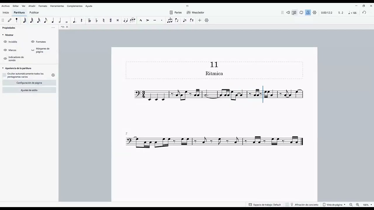 Rítmica ejercicio 11
