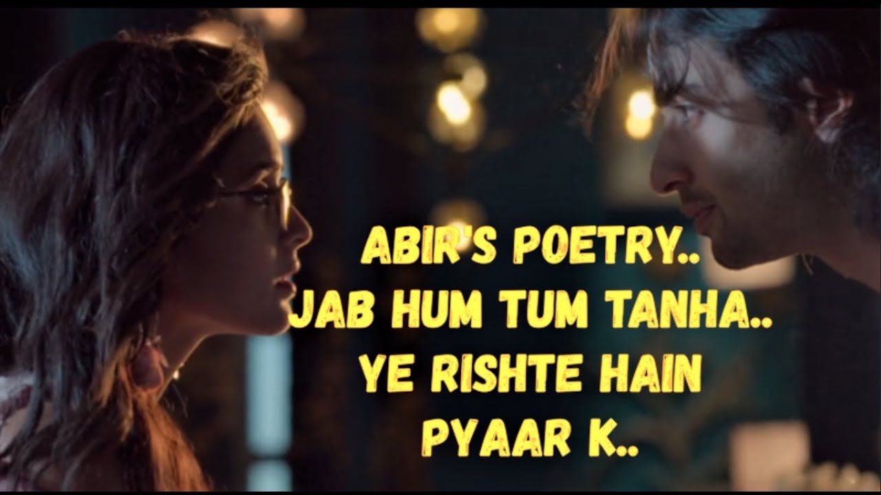 Abir's Poetry..Jab Hum Tum Tanha Hote Hain..|Ye Rishte Hain Pyar K|Shaheer Sheikh||Rhea Sharma|