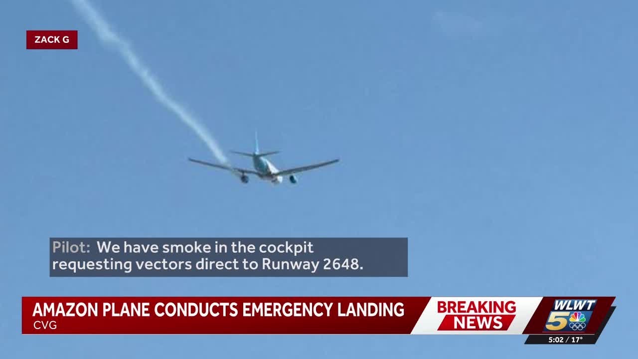 Amazon cargo plane makes emergency landing at CVG Airport after bird strike