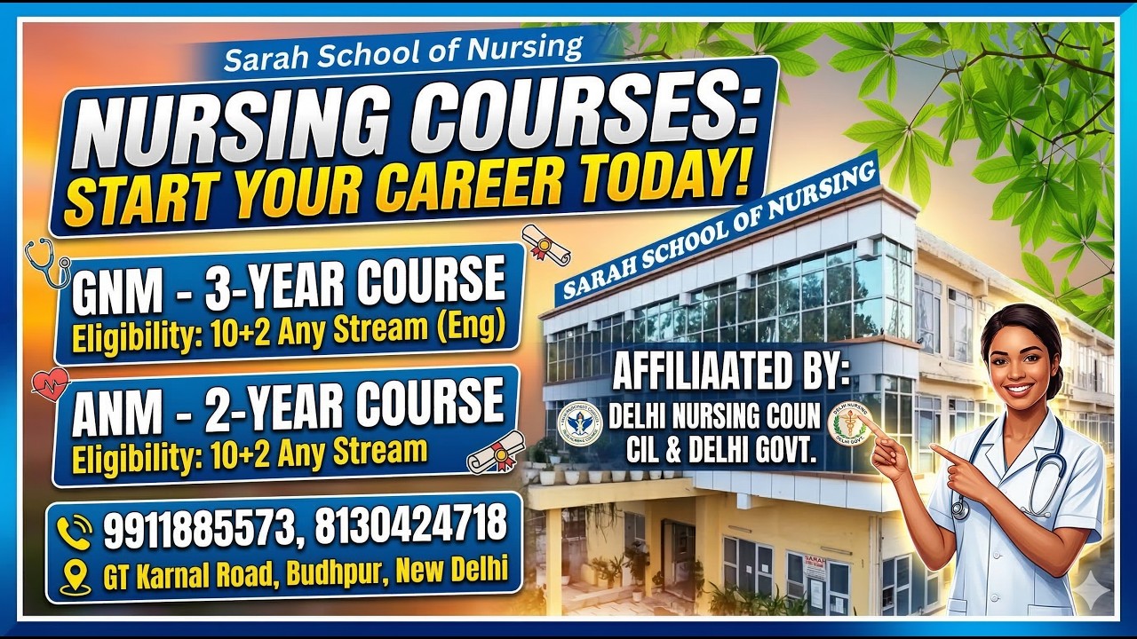 Sarah School of Nursing | Admission Open for GNM , ANM | Best Nursing College in Delhi