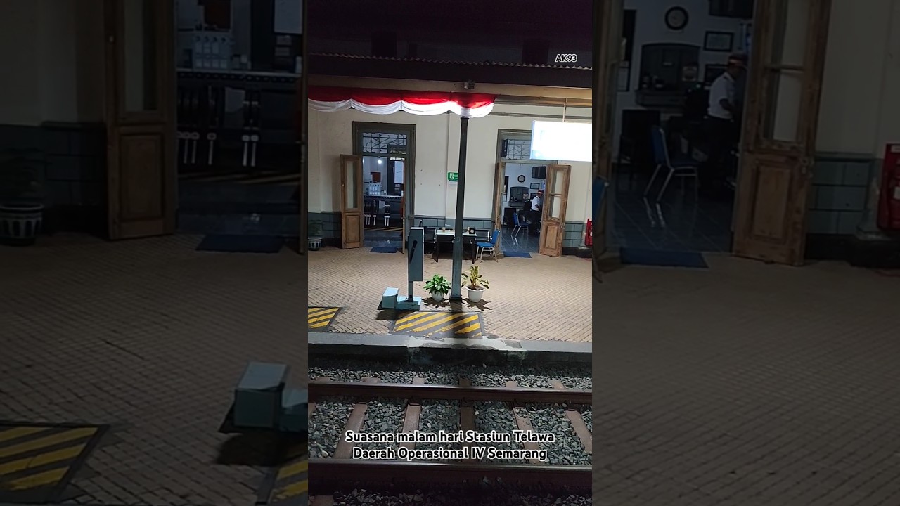 Suasana malam hari Stasiun Telawa #shorts #youtubeshorts #keretaapi