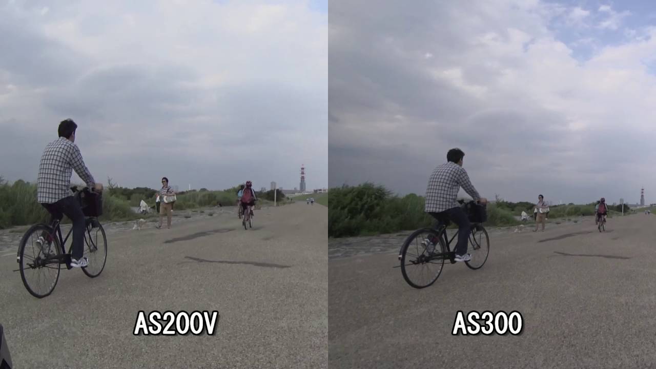 【HDR-AS300】【自転車車載動画】 SONYの新型アクションカム HDR-AS300 vs HDR-AS200V 新旧比較テスト 【空間光学ブレ補正】