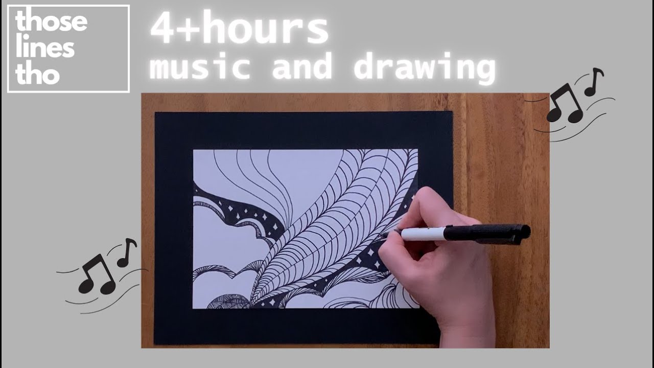 Click&Play:: 4+ Hours of Music & Line Drawing :: 7 Video Compilation :: #inktober2025 :: Week 1
