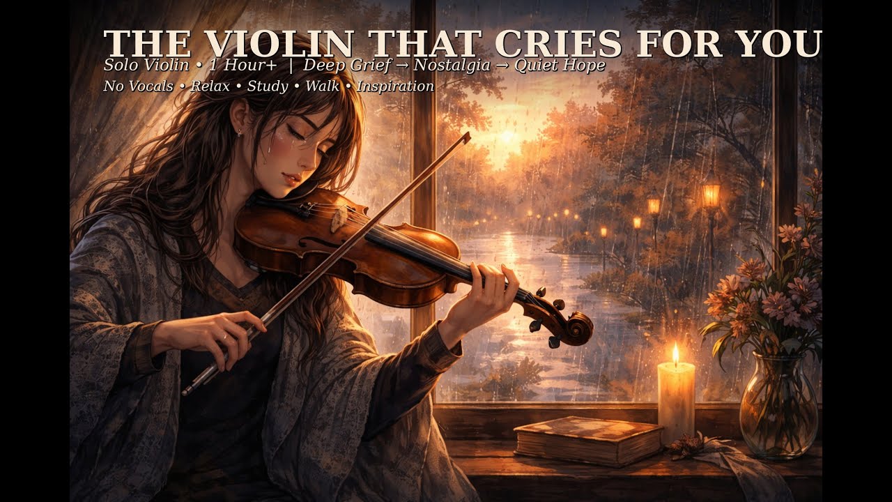 The Violin That Cries for You (Solo Violin) — 1 Hour+ | Deeply Sad → Softly Hopeful