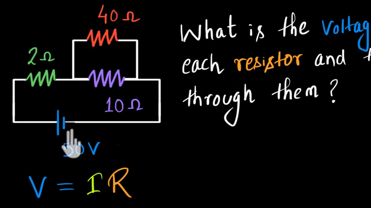 Finding current & voltage in a circuit- Solved example (Hindi)