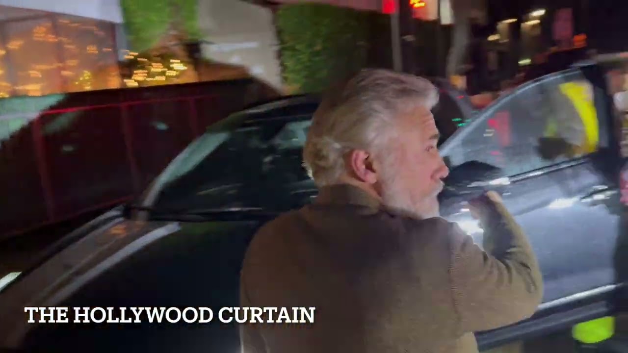 Austrian-German actor Christoph Waltz grabs dinner with a friend in Santa Monica!