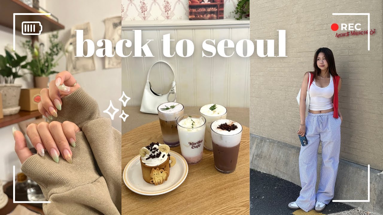 SUMMER GLOWUP: flying from college, Korean hair+nails, shopping and exploring seoul