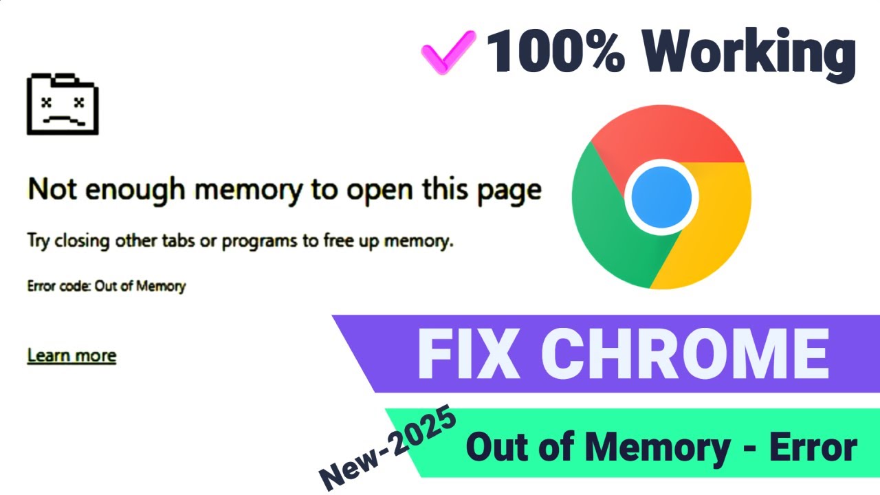 Fix Not Enough Memory to Open This Page Error in Google Chrome FIX [Solution 2025]