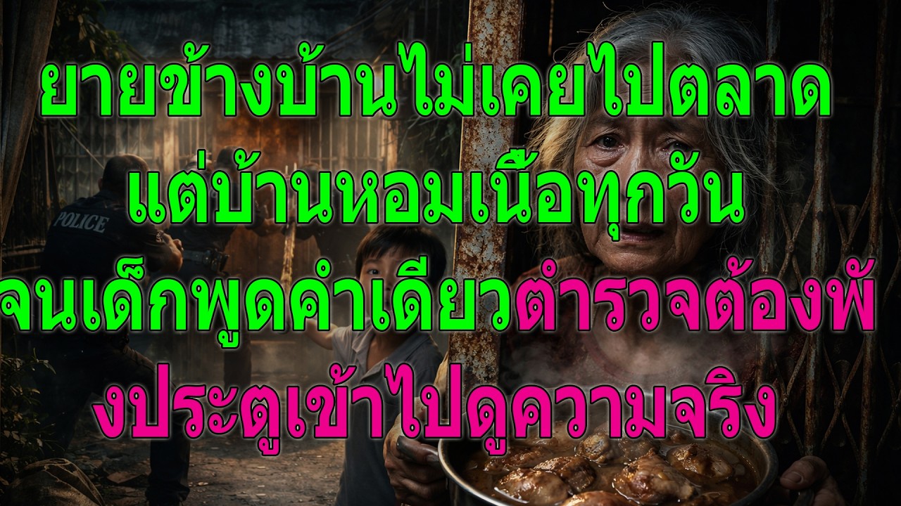 ยายไม่เคยไปตลาด แต่บ้านหอมเนื้อทุกวัน จนเด็กพูดคำเดียว ตำรวจพังประตูดูความจริง