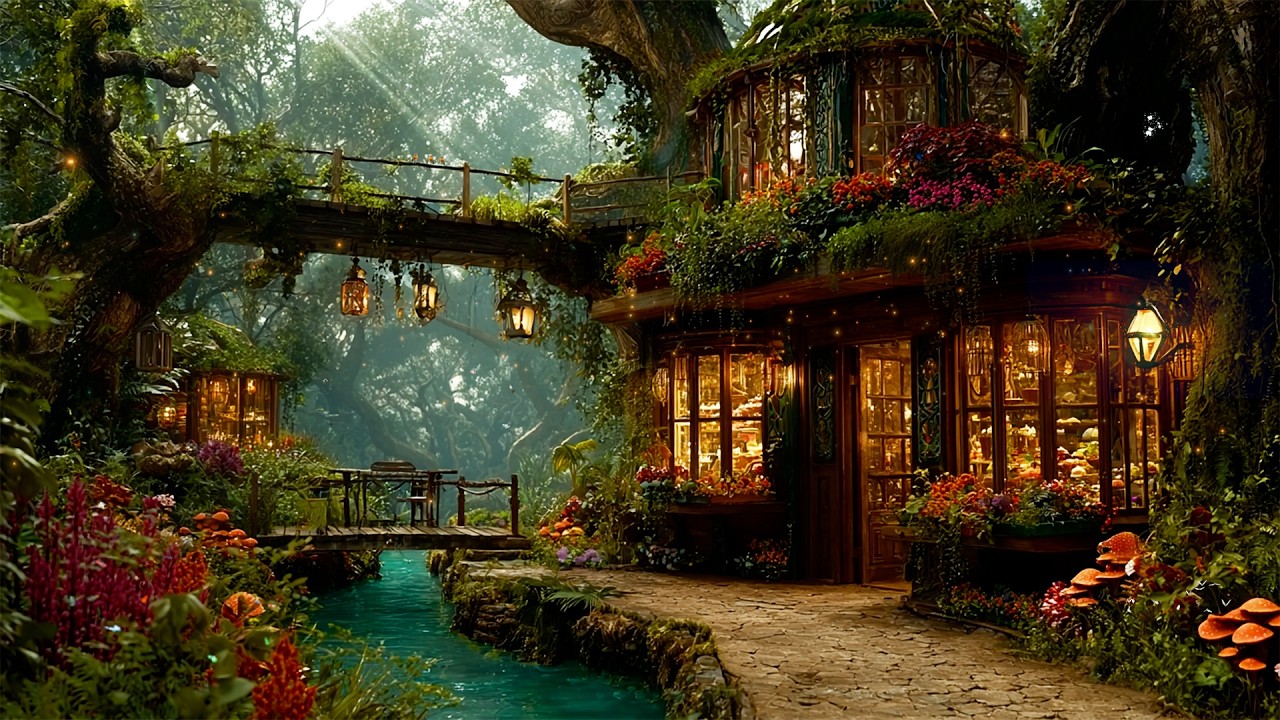 Magical Exotic Plants Secret Bakery Shop 🥐 Enchanting Forest Music & Tranquility Ambience