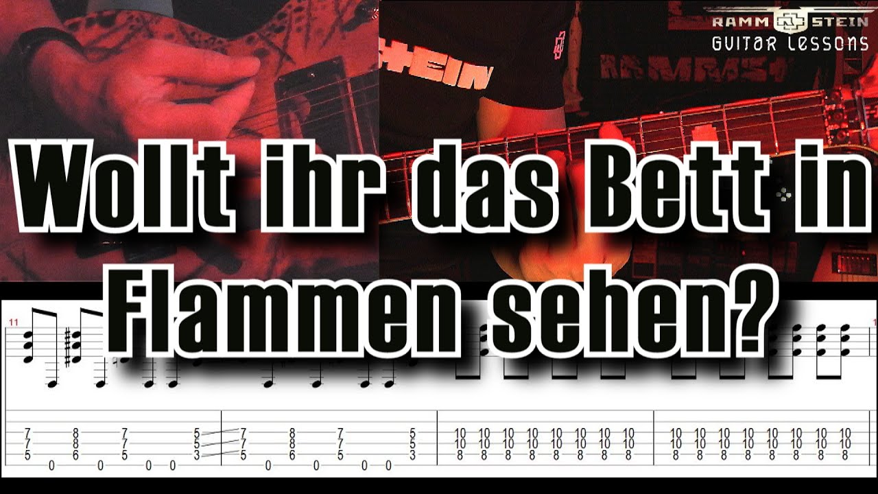 Wollt ihr das Bett in Flammen sehen Guitar Tutorial Lesson w/ Tabs