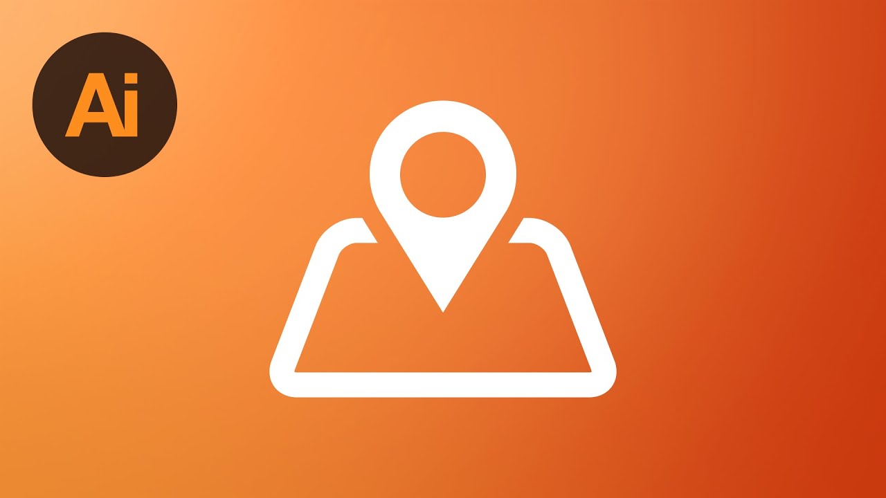 Learn How To Draw a Map Location Icon in Adobe Illustrator | Dansky