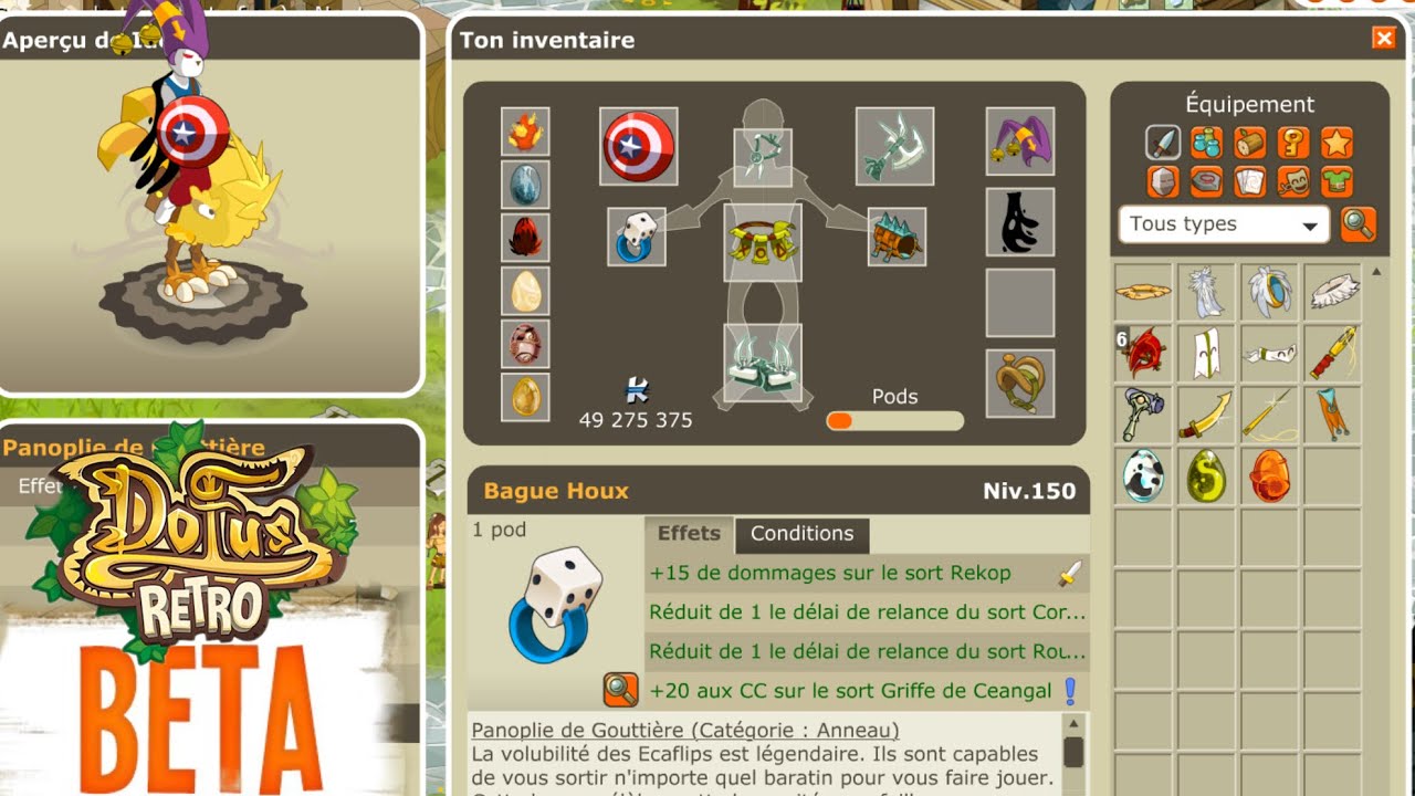 [DOFUS RETRO BETA] L'Ecaflip double roulette est monstrueux -- Des combats PVP de gros bourrins