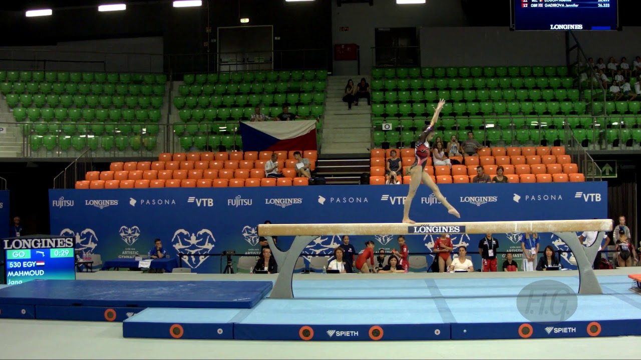 MAHMOUD Jana (EGY) - 2019 Artistic Junior Worlds, Gyor (HUN) - Qualifications Balance Beam