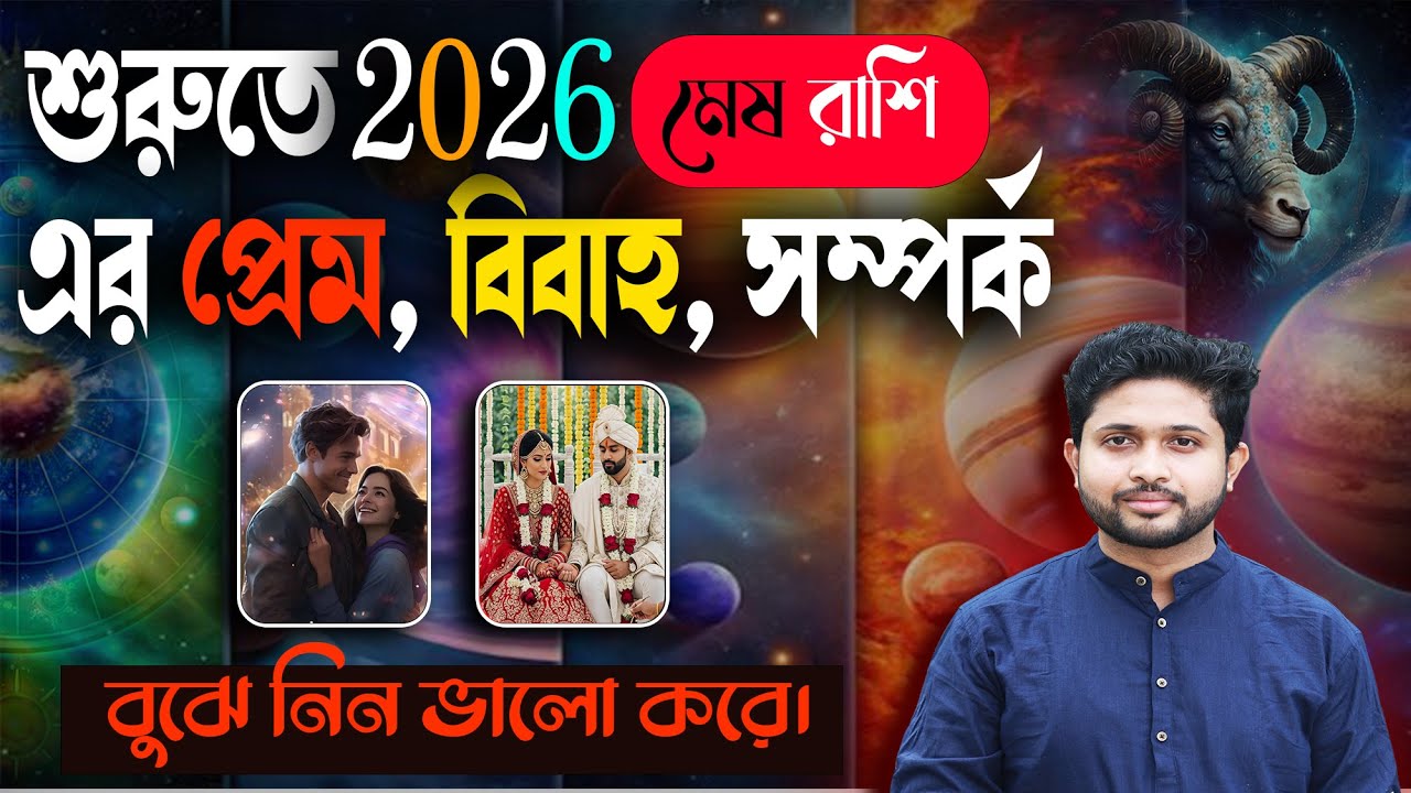 মেষ ♈🐏 রাশি। Aries ♈🐏 Sign । ২০২৬-এর শুরুতে কেমন হতে পারে প্রেম, বিবাহ ও সম্পর্ক ? জেনে নিন।