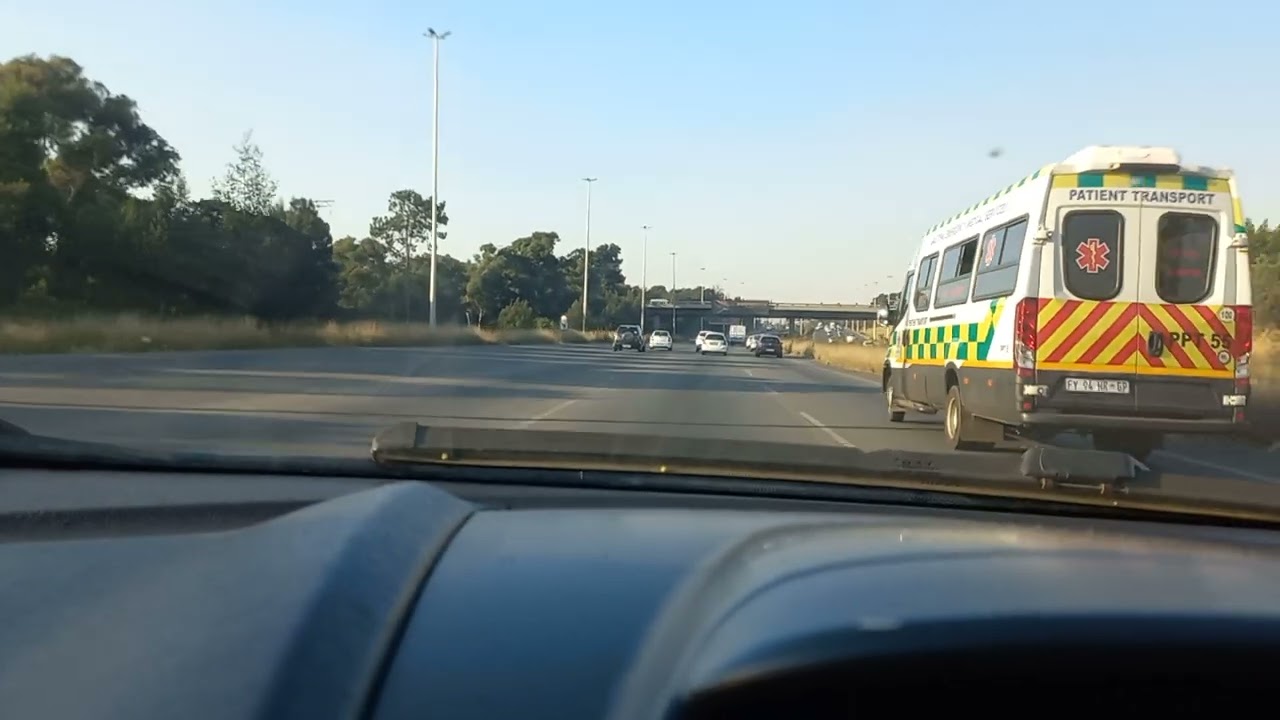 Driving from Soweto to Johannesburg, South Africa