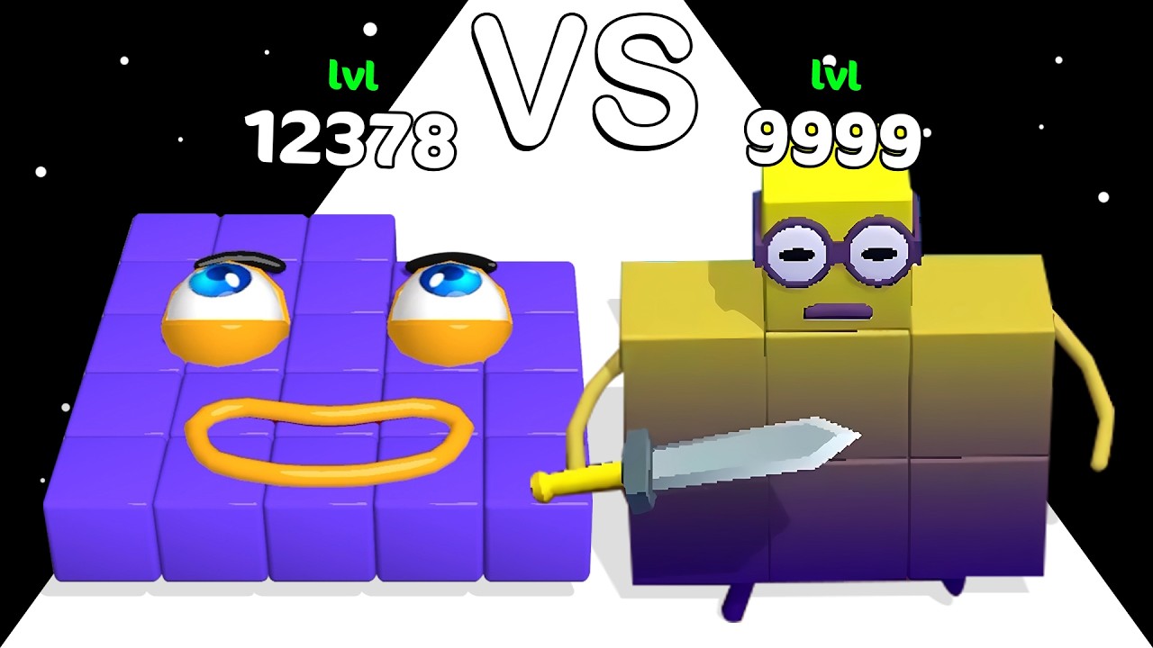 Number Blocks Run VS Number Cube: ASMR Gameplay ❌ MAX LEVEL!