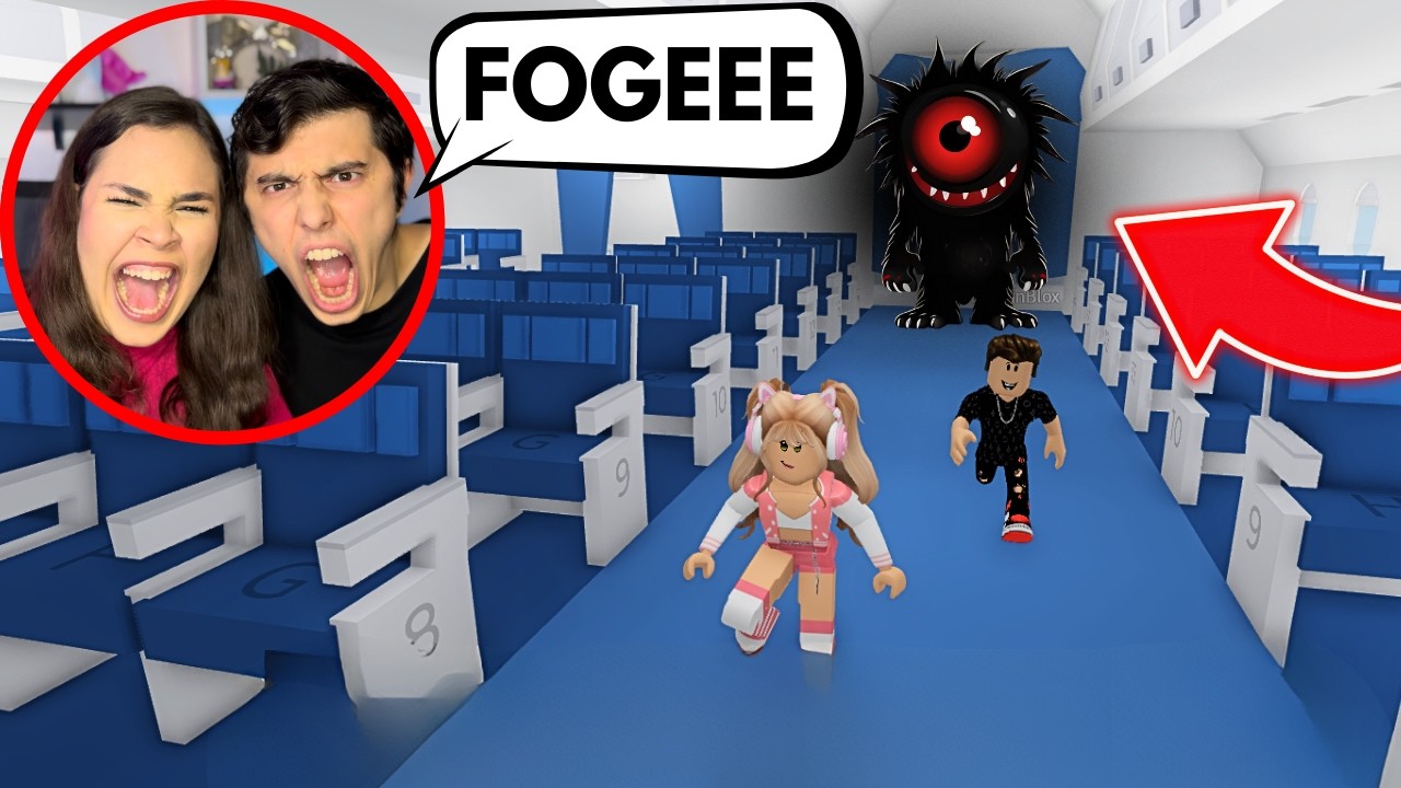 LEVANDO SUSTO NO AVIÃO ASSOMBRADO no ROBLOX! -Airplane