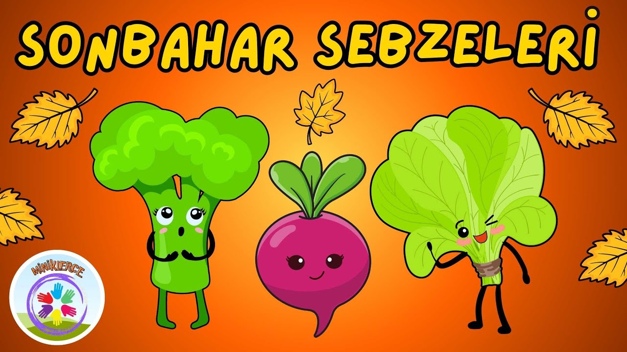 Sonbahar Sebzeleri | Miniklerce - Sebzeler Şarkısı 🍁🍂🥦🫑 #çocukşarkıları #sebzeler #sonbahar