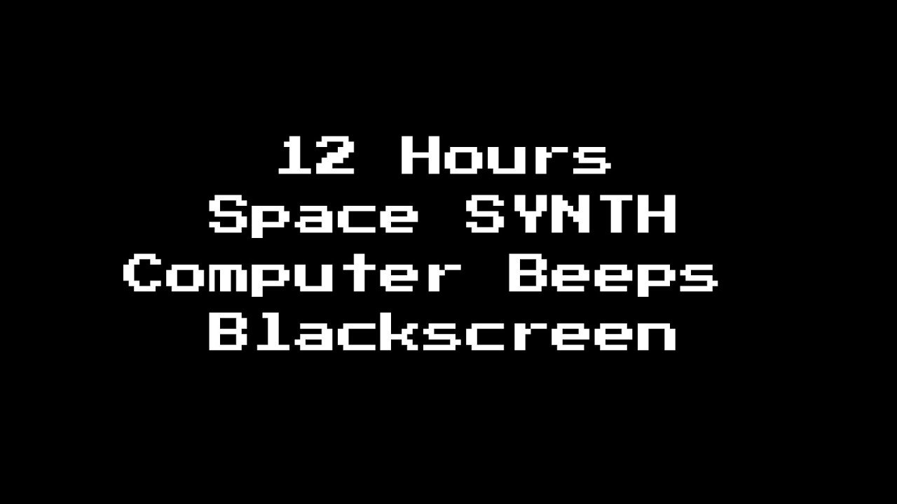 12 Hours Space Synth & Computer Beeps – Deep Sleep Black Screen (Ultra Dark)
