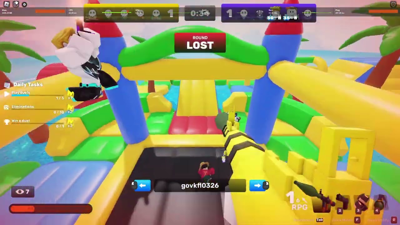 Roblox rivals. Using god weapons and noob weapons after that, we do 5v5