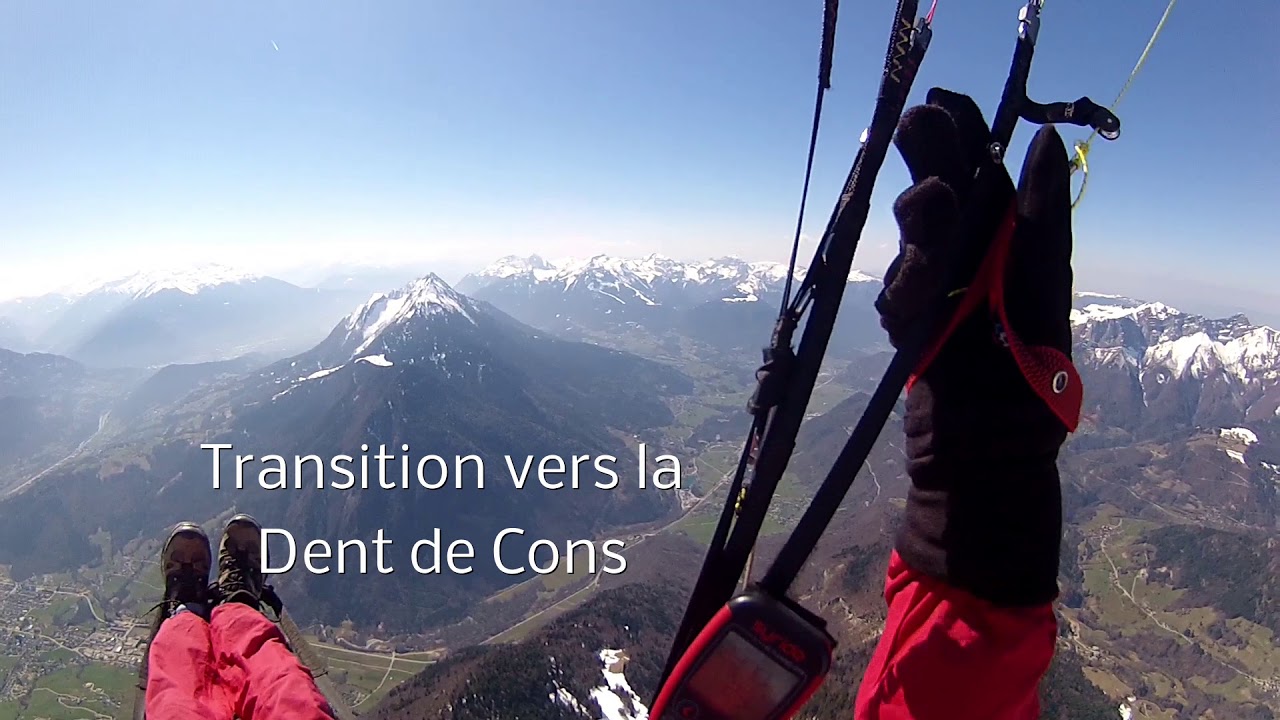 Vol Cross Parapente Marlens - Petit tour dans les Bauges - 29 Mars 2019