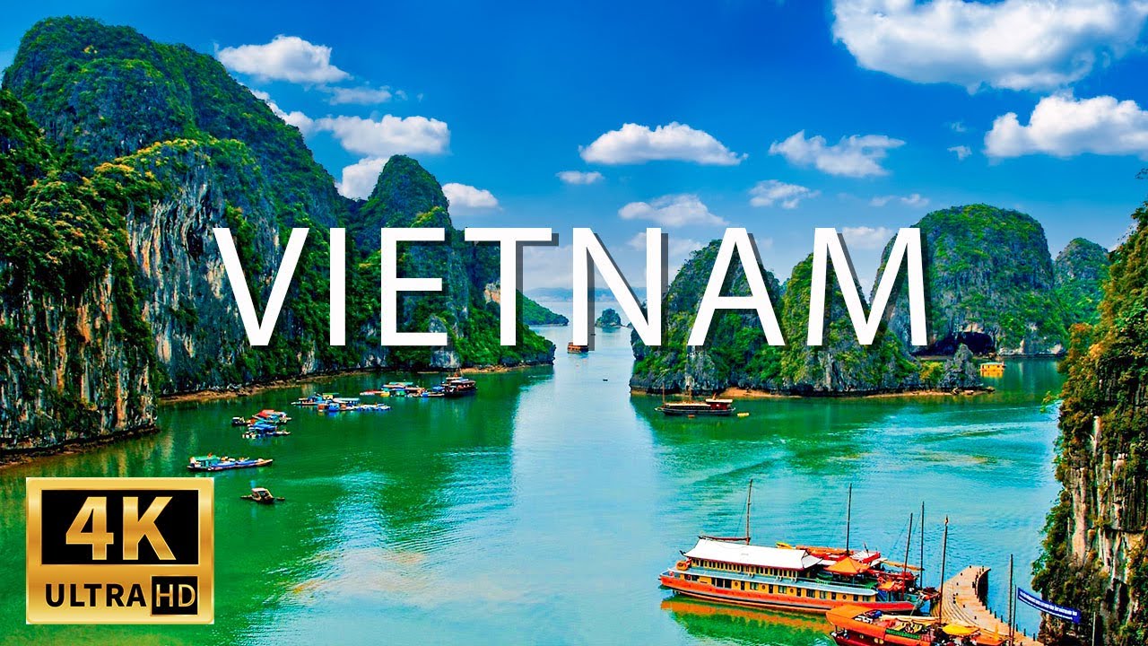 FLYING OVER VIETNAM (4K UHD) Amazing Beautiful Nature Scenery & Relaxing Music - 4K Video Ultra HD