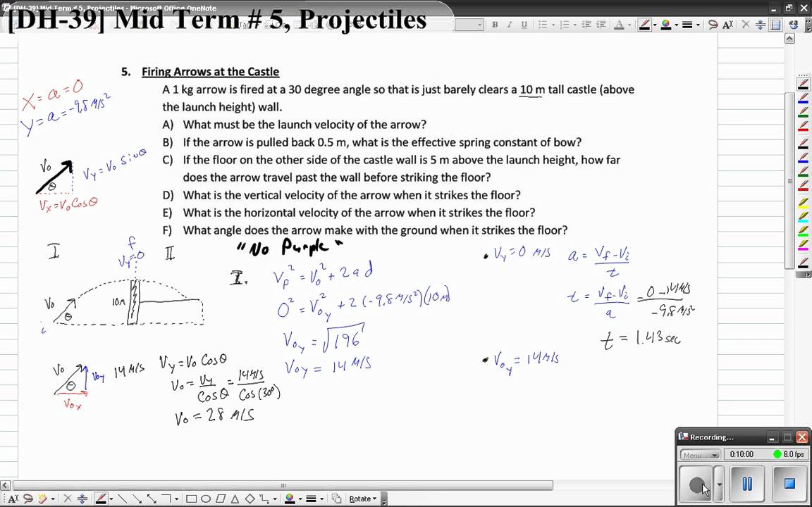[DH-39]MT Rev #5 Mid Term Exam Projectile Problem