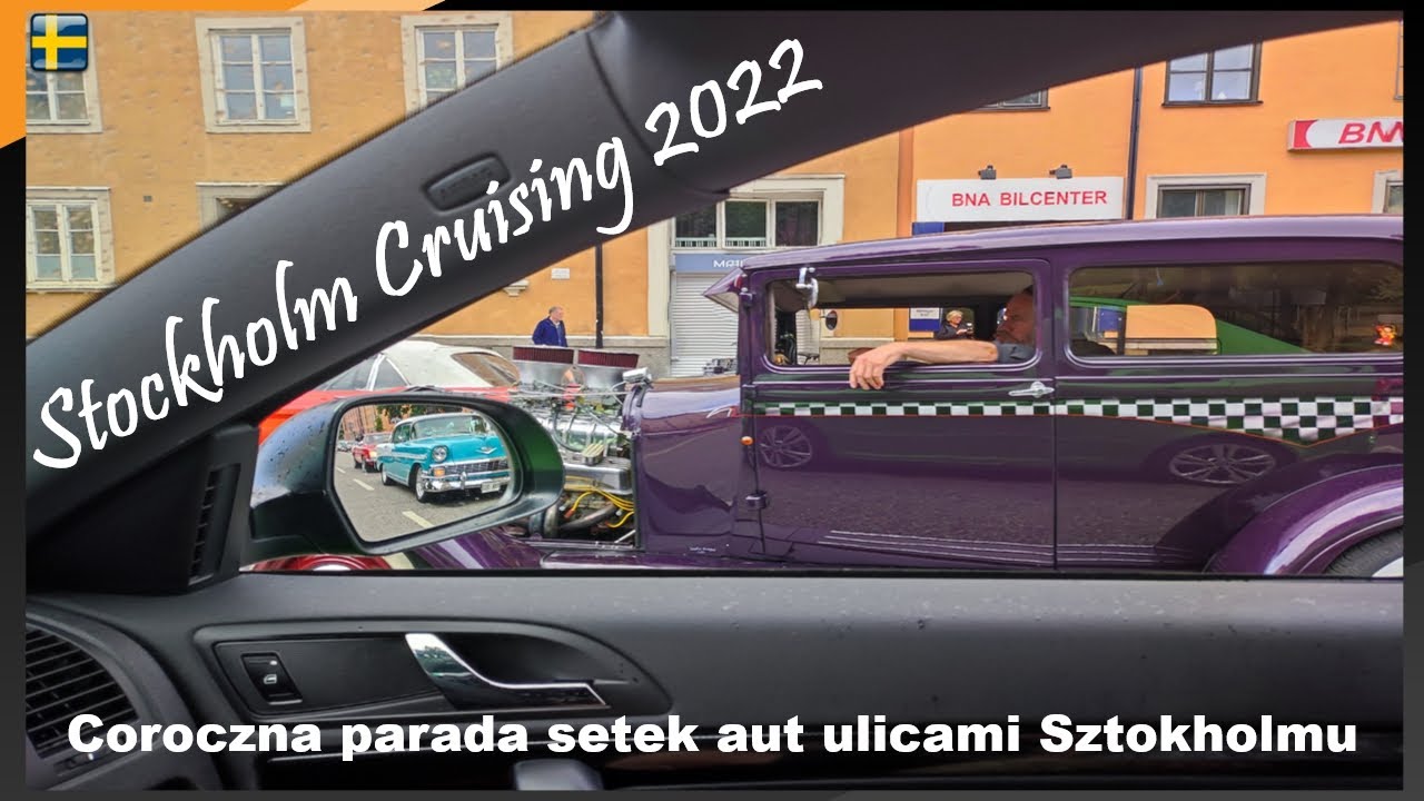 Stockholm Cruising 2022. Przejazd setek unikatowych aut ulicami Sztokholmu.