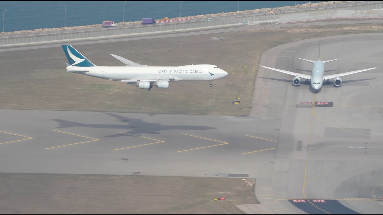 4K Hong Kong Airport New 3 Runway Operation! Plane Spotting with ATC