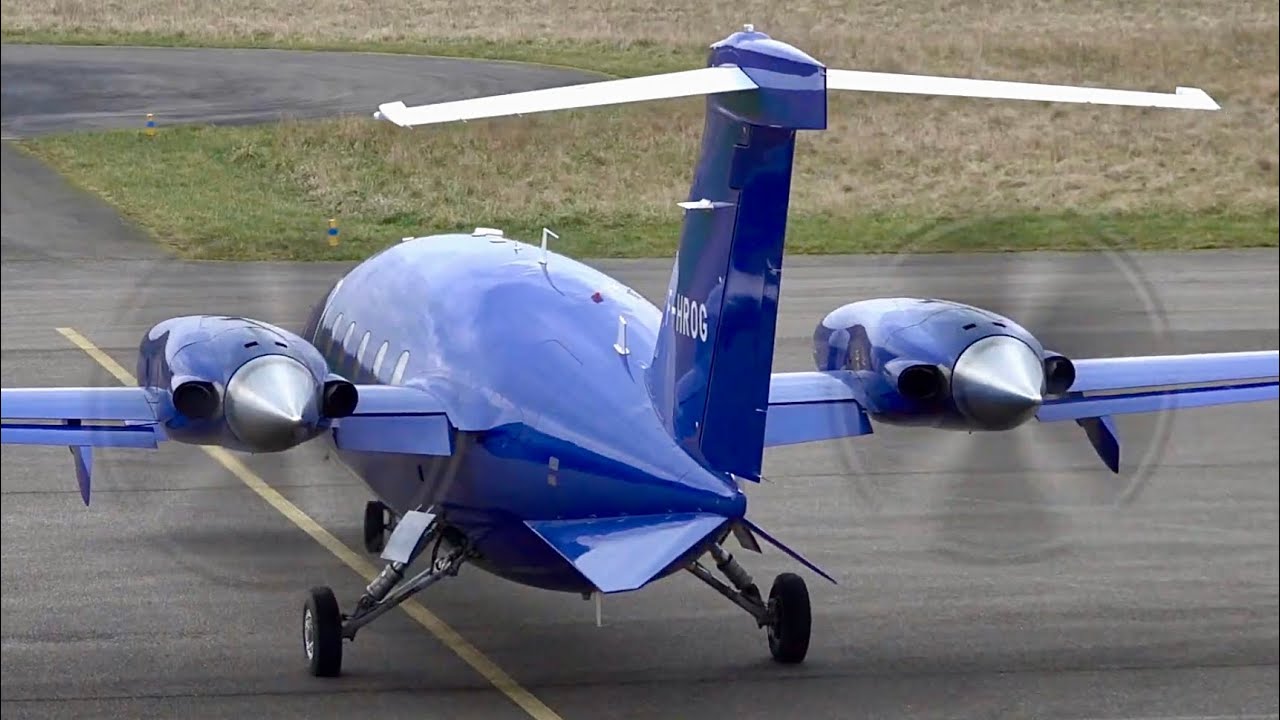 Unique Design | Piaggio P180 Avanti II | Startup & Takeoff at Nancy #innovation #engineering #sky