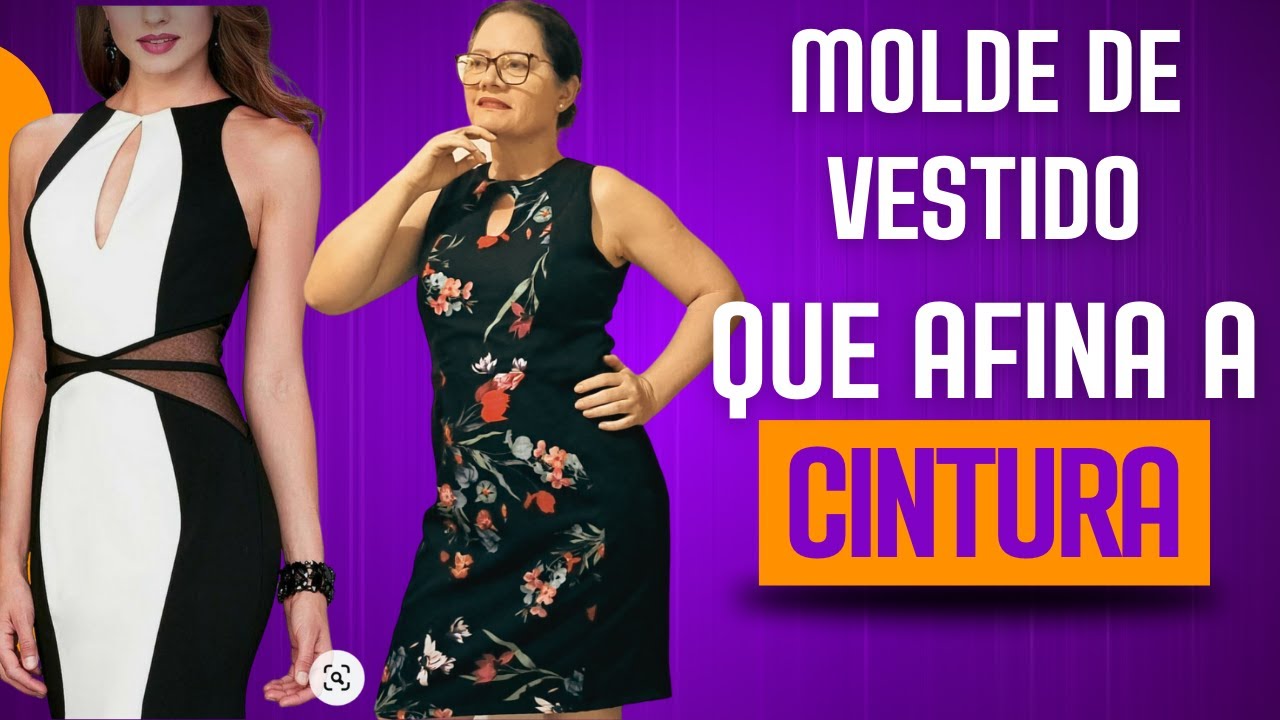 Como fazer molde de vestido que afina a cintura #EP293