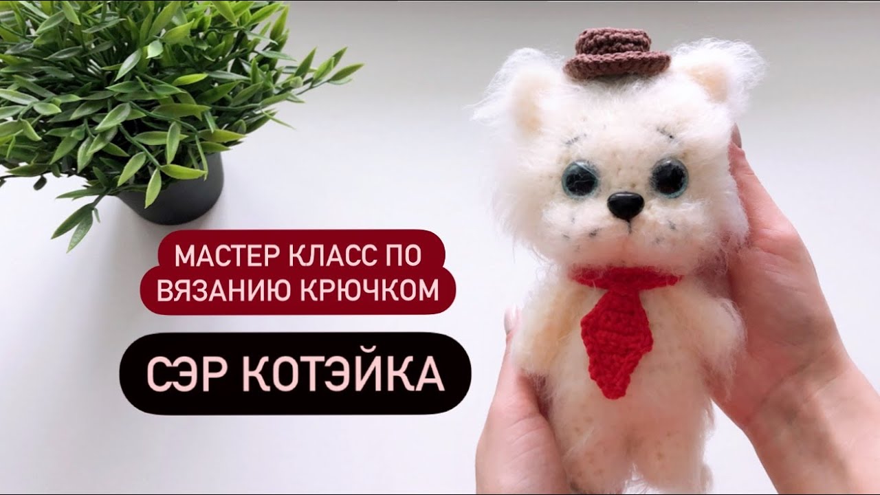 МК Котик Крючком/ Амигуруми мастер класс/ СЭР КОТЭЙКА