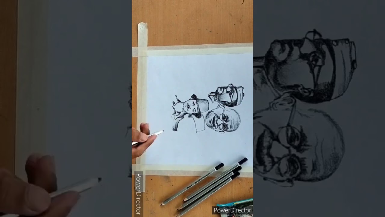 Freedom fighters drawing &hearts;️&hearts;️🇮🇳🇮🇳🇮🇳 #drawing #15august #independenceday #sandiparts