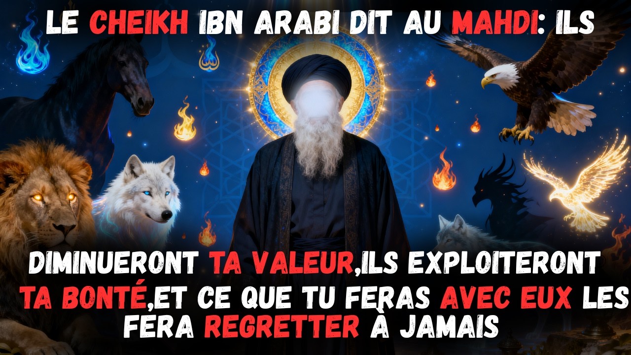 Cheikh Ibn Arabi dit au Mahdi : Ils te sous-estimeront et exploiteront ta bonté, mais ce que tu ....